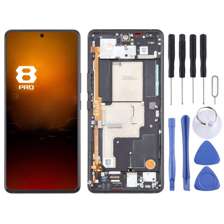 For Asus ROG Phone 8 Pro 5G AI2401 AMOLED Original LCD Screen Digitizer Full Assembly with Frame ...