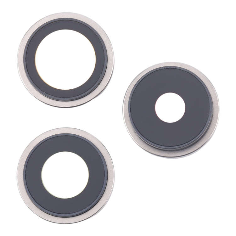 For iPhone 16 Pro 3pcs/Set Original Camera Lens Cover (White)