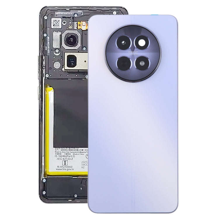 For Realme 12 5G Original Battery Back Cover with Middle Frame(Purple)