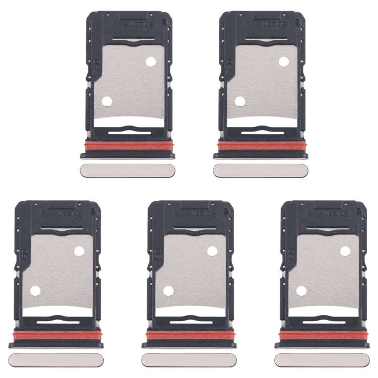 For Infinix Note 30 5G X6711 5pcs SIM Card Tray + SIM Card Tray + Micro SD Card Tray (Gold)