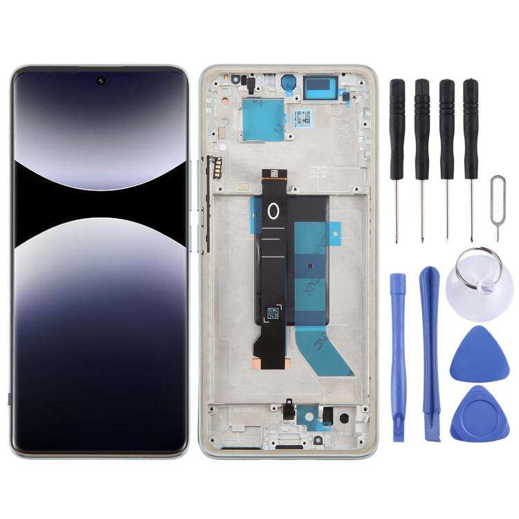 For Xiaomi Redmi Note 14 Pro 5G Original LCD Screen Digitizer Full Assembly with Frame (Green)