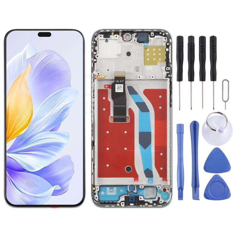 For Honor X60i Original LCD Screen Digitizer Full Assembly with Frame (Blue)