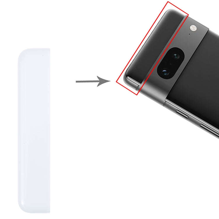 Original Front Upper Top Back Cover for Google Pixel 7 (White)