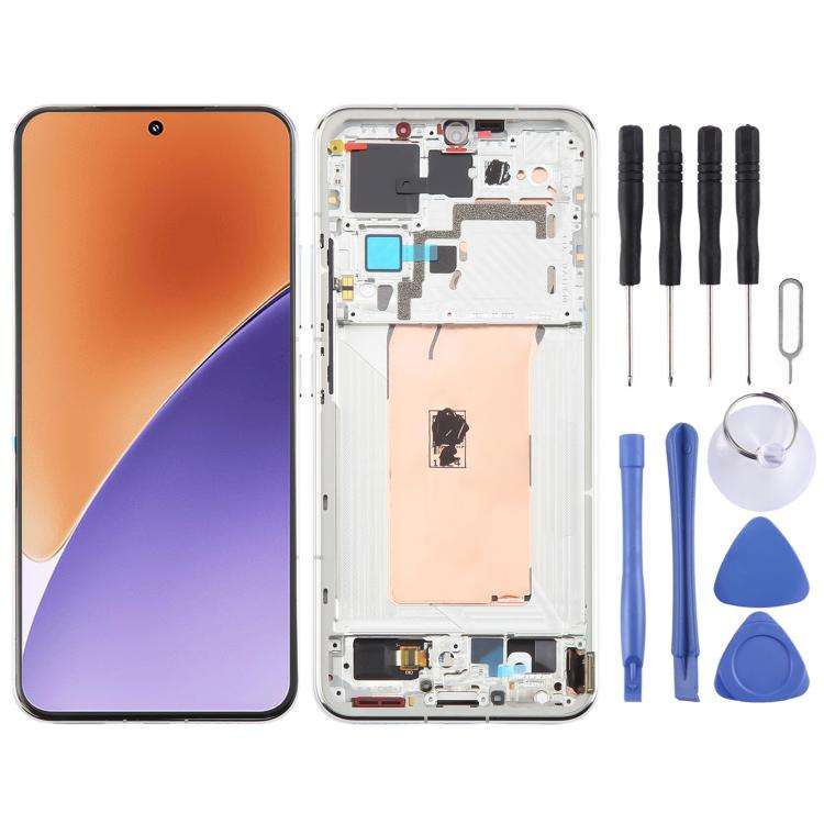 For Xiaomi 15 AMOLED Original LCD Screen Digitizer Full Assembly with Frame (Mirror Silver)