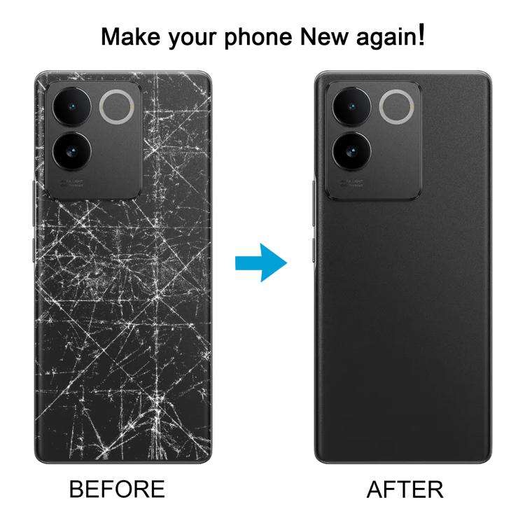 For vivo T2 Pro Battery Back Cover with Camera Lens Frame(Black)