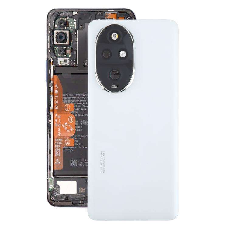 For Honor 200 Pro OEM Battery Back Cover with Camera Lens Frame(White)
