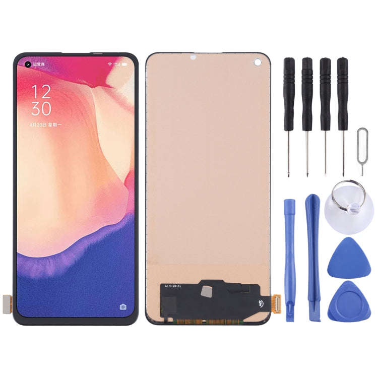 TFT Material LCD Screen and Digitizer Full Assembly for OPPO Reno4 SE / Realme V15 5G / Realme 7 ...