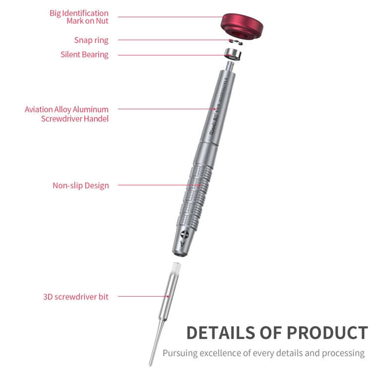 Qianli iFlying 3D Aluminum Handle Anti-slip Screwdriver, Pentalobe