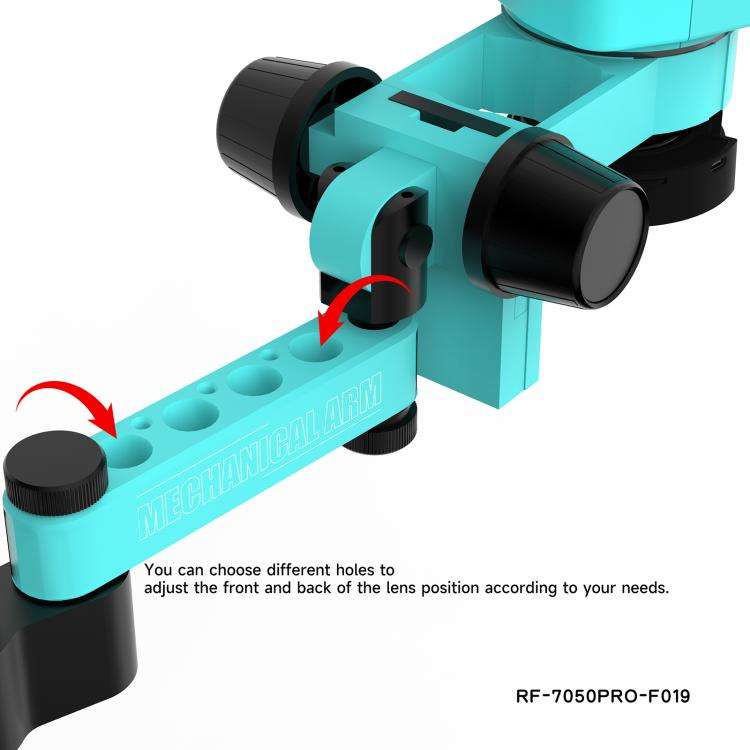 RF4 RF7050PRO-FO19 360 Degree Adjustable Universal Telescopic Rotating Lifting Microscope with Si...