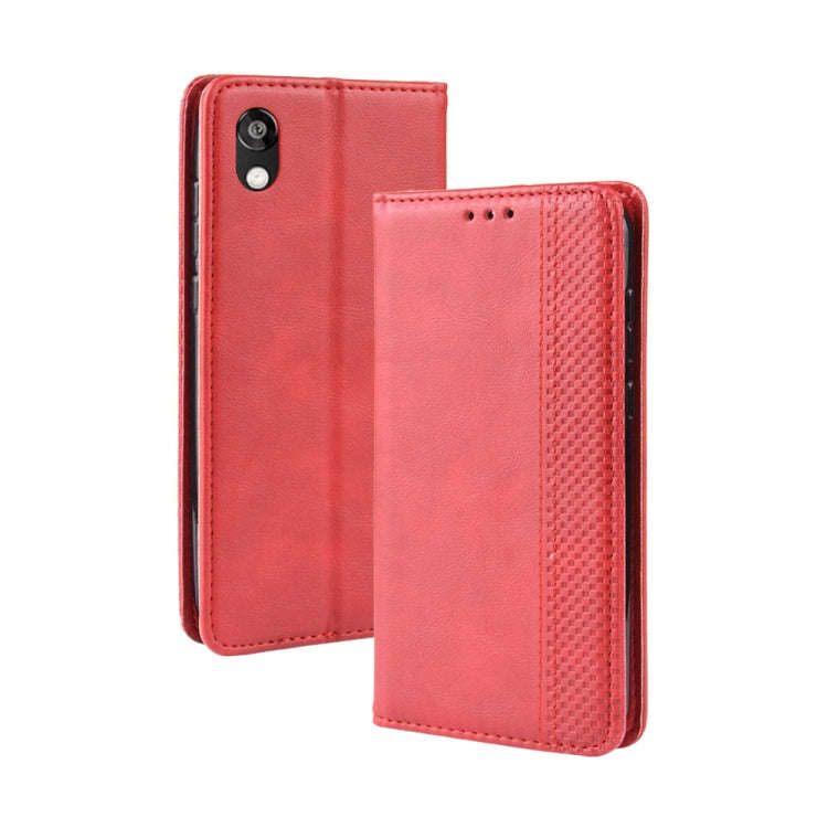 Magnetic Buckle Retro Crazy Horse Texture Horizontal Flip Leather Case for Huawei Honor 8S, with ...