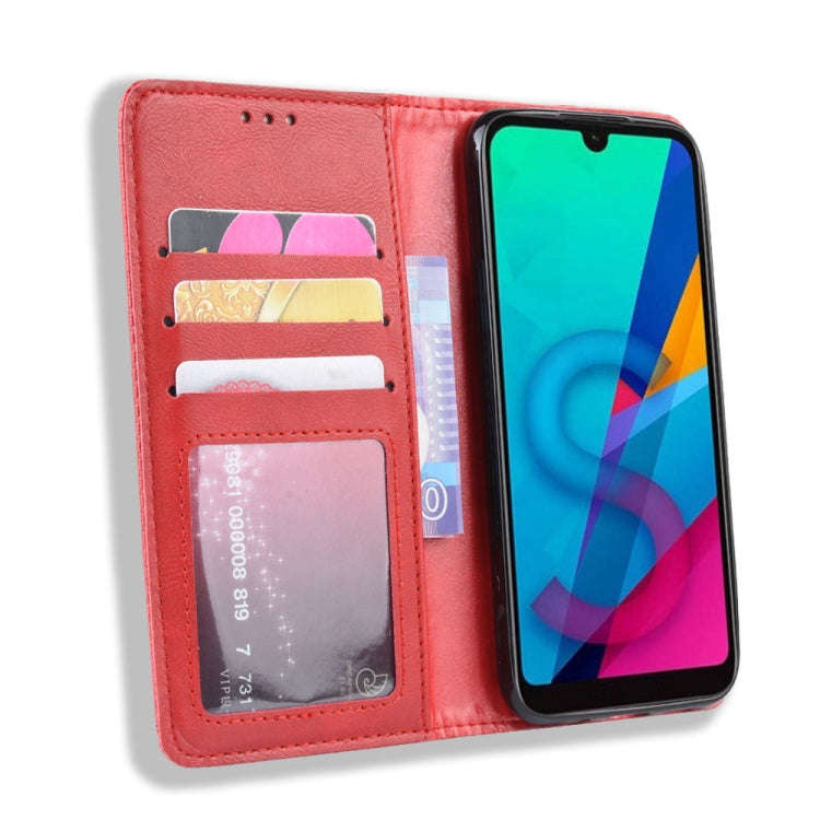 Magnetic Buckle Retro Crazy Horse Texture Horizontal Flip Leather Case for Huawei Honor 8S, with ...