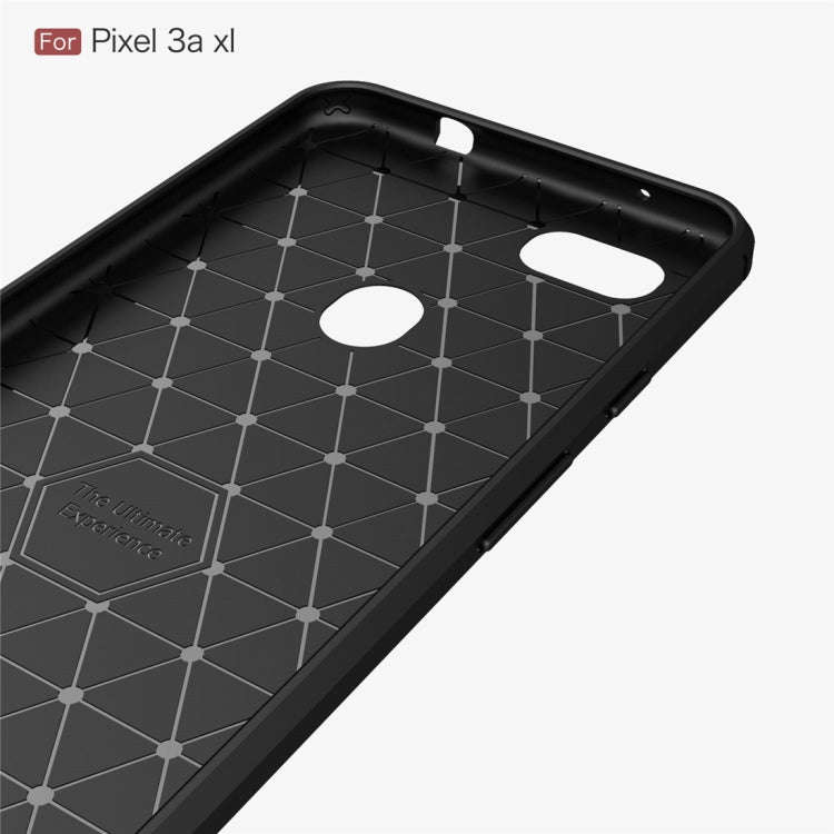 Brushed Texture Carbon Fiber TPU Case for Google Pixel 3a XL(Black)