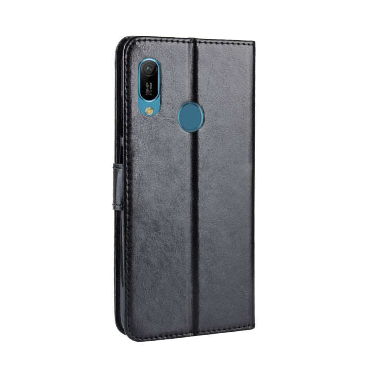 Retro Crazy Horse Texture Horizontal Flip Leather Case for Huawei Y6 (2019), with Holder & Card S...