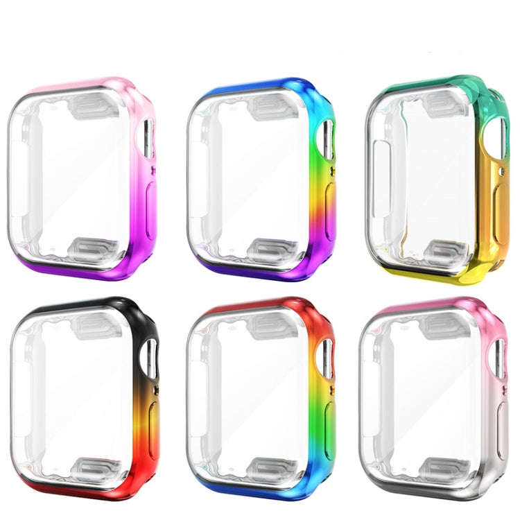 For Apple Watch Series 4/5/6 & Watch SE 1/2/3 44mm Gradient All-inclusive TPU Protective Case(A)