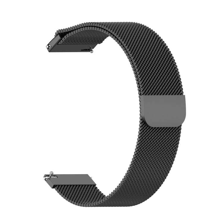 18mm Milan Stainless Steel Mesh Watch Band(Black)
