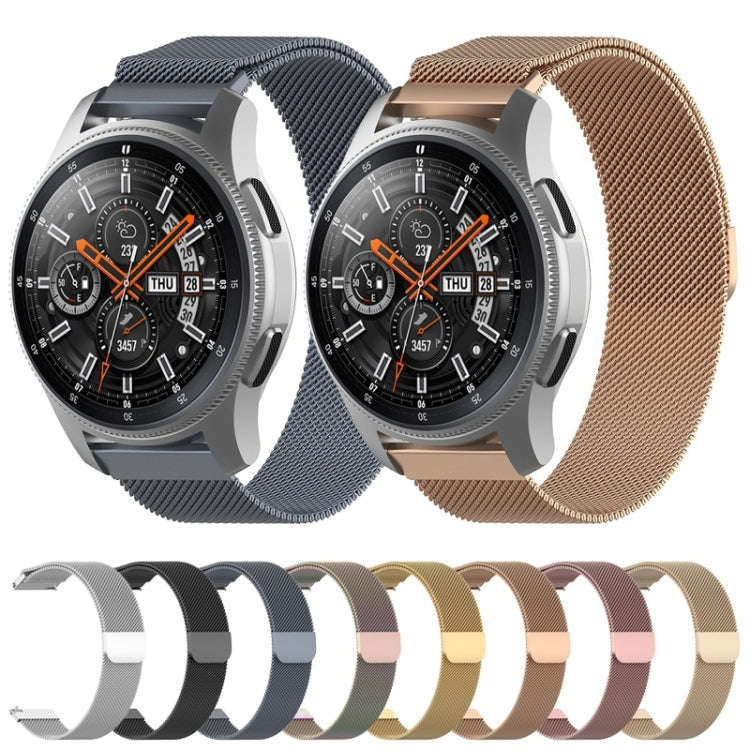 For Honor Magic Watch 2 42MM/Galaxy Active2 20mm Milan Stainless Steel Mesh Watch Band(Silver)
