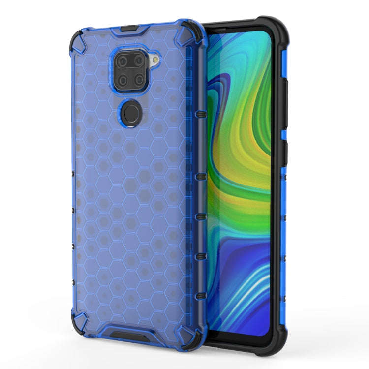 For Xiaomi Redmi 10X 4G  Shockproof Honeycomb PC + TPU Case(Blue)