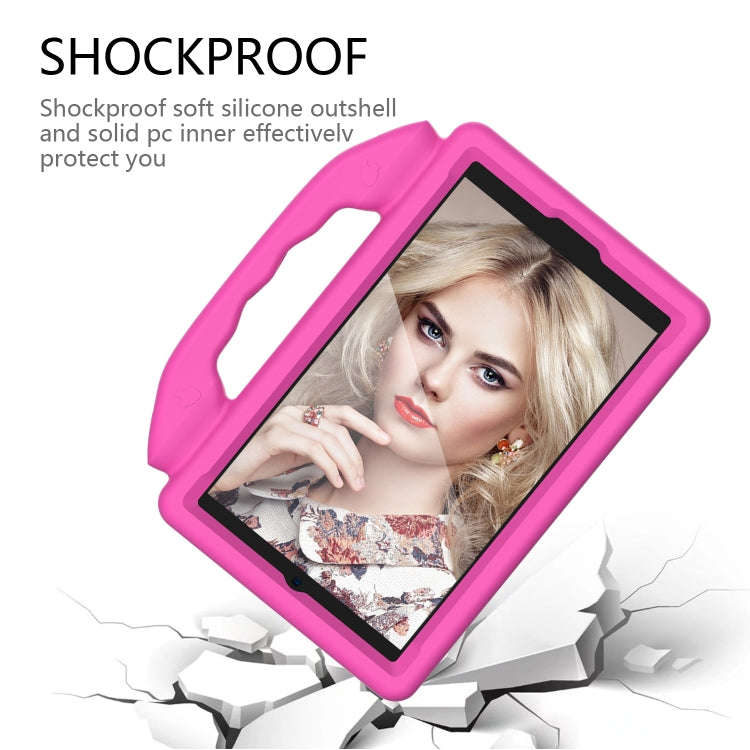For Huawei MatePad T 8 2020 EVA Shockproof Protective Case with Thumb Holder(RoseRed)