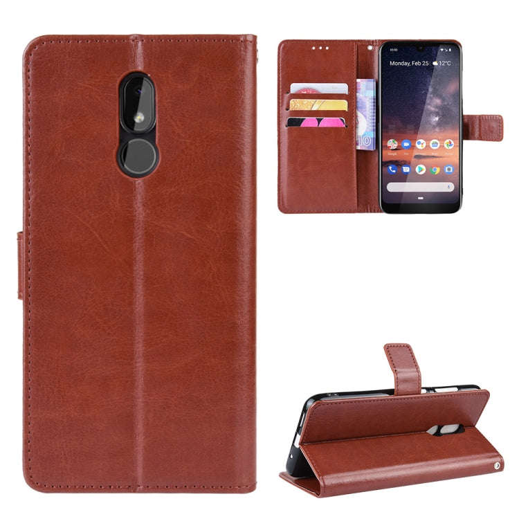 Retro Crazy Horse Texture Horizontal Flip Leather Case for Nokia 3.2, with Holder & Card Slots & ...