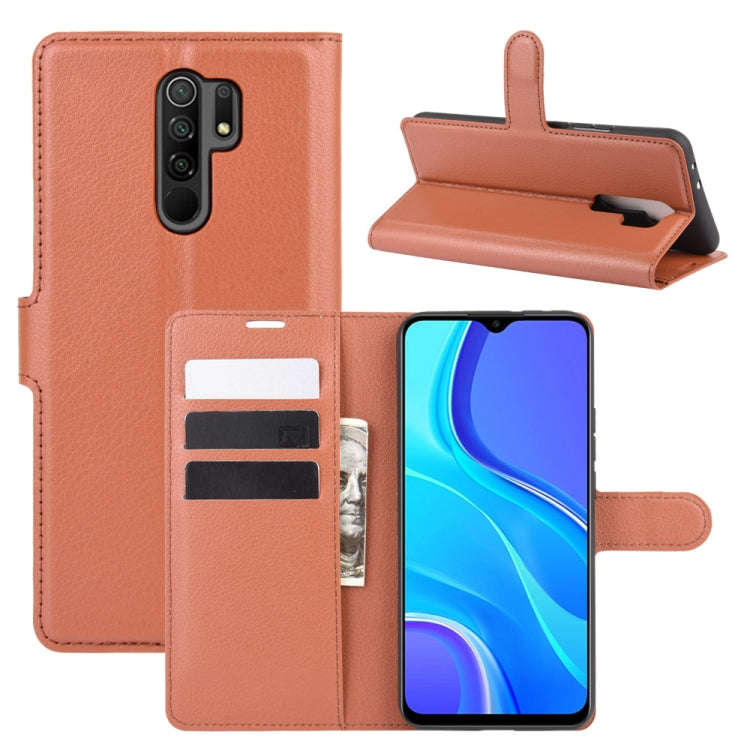 For Xiaomi Redmi 9 Litchi Texture Horizontal Flip Protective Case with Holder & Card Slots & Wall...