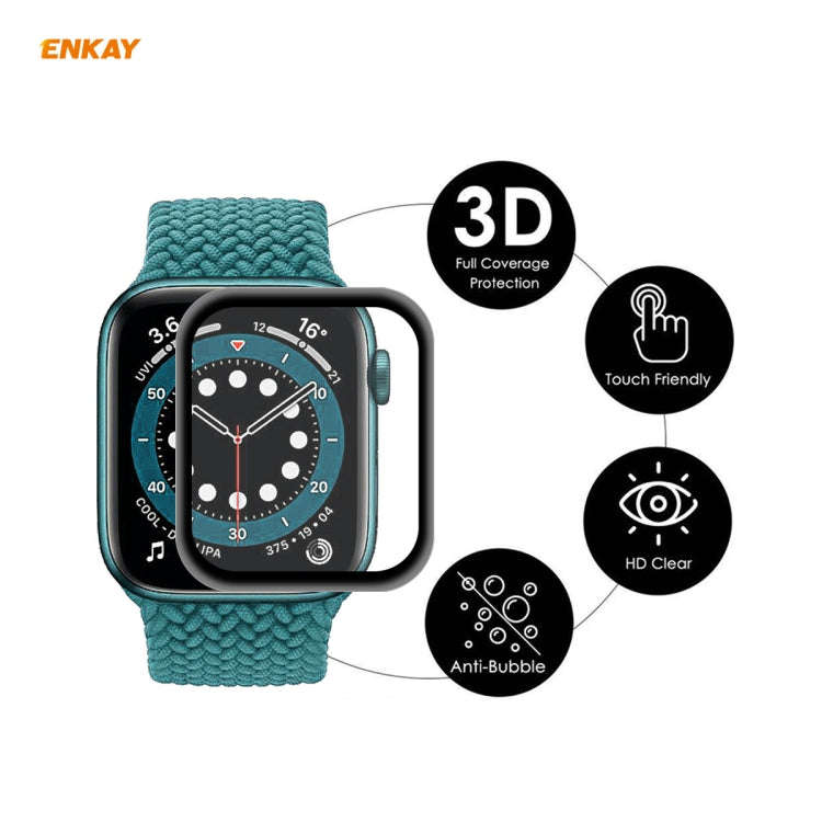 For Apple Watch 6/5/4/SE 44mm ENKAY Hat-Prince 3D Full Screen Soft PC Edge + PMMA HD Screen Prote...