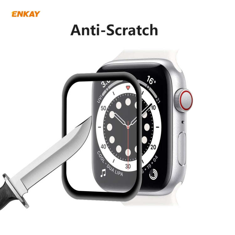For Apple Watch 6/5/4/SE 44mm ENKAY Hat-Prince 3D Full Screen Soft PC Edge + PMMA HD Screen Prote...