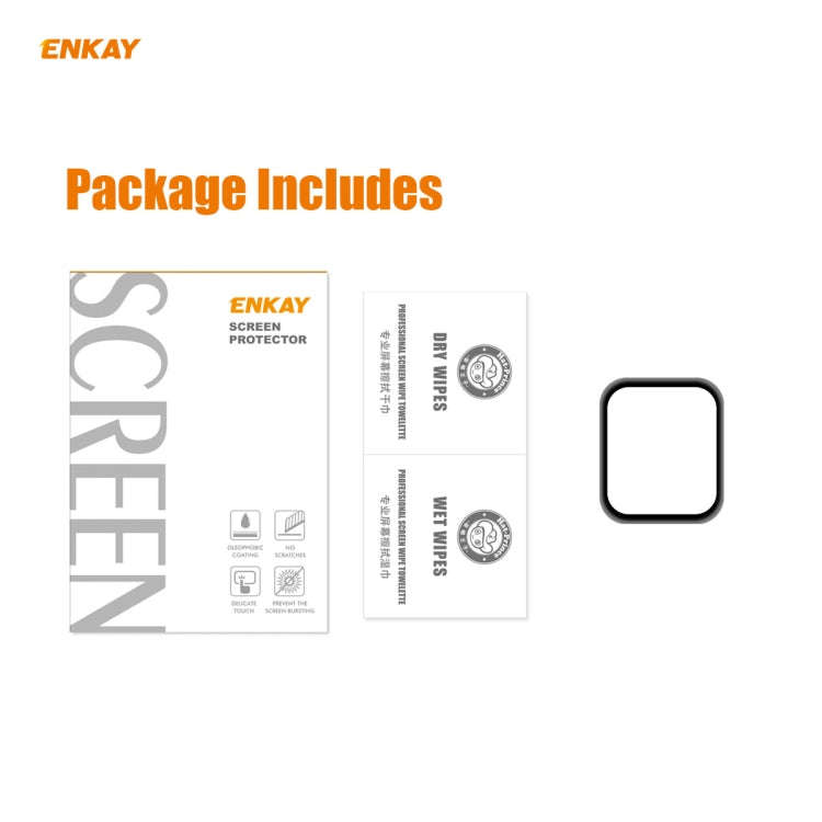 For Apple Watch 6/5/4/SE 44mm ENKAY Hat-Prince 3D Full Screen Soft PC Edge + PMMA HD Screen Prote...