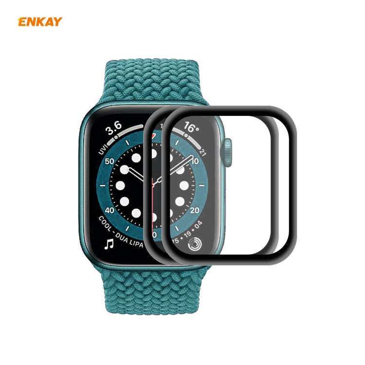 For Apple Watch 6/5/4/SE 44mm 2 PCS ENKAY Hat-Prince 3D Full Screen Soft PC Edge + PMMA HD Screen...
