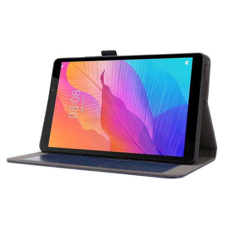 For Huawei MatePad T8 8.0 2-Folding Business Horizontal Flip PU Leather Case with Card Slots & Ho...