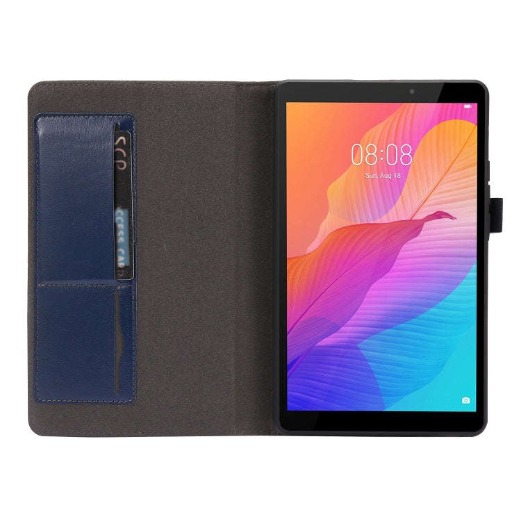 For Huawei MatePad T8 8.0 2-Folding Business Horizontal Flip PU Leather Case with Card Slots & Ho...