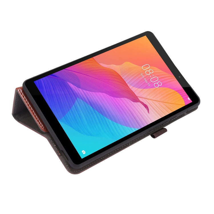 For Huawei MatePad T8 8.0 2-Folding Business Horizontal Flip PU Leather Case with Card Slots & Ho...