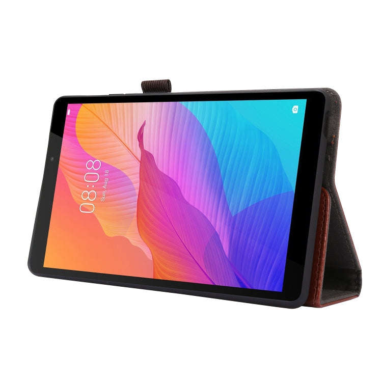 For Huawei MatePad T8 8.0 2-Folding Business Horizontal Flip PU Leather Case with Card Slots & Ho...
