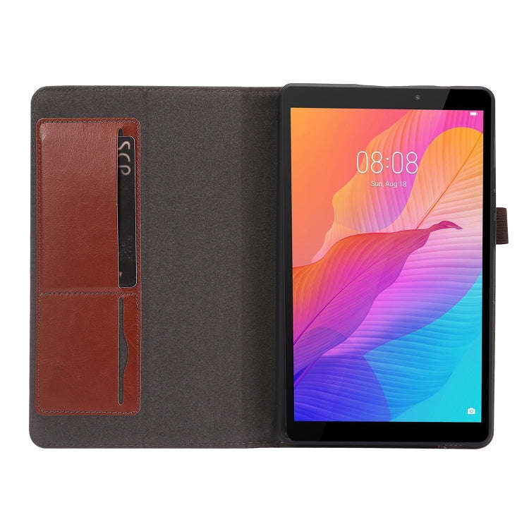 For Huawei MatePad T8 8.0 2-Folding Business Horizontal Flip PU Leather Case with Card Slots & Ho...