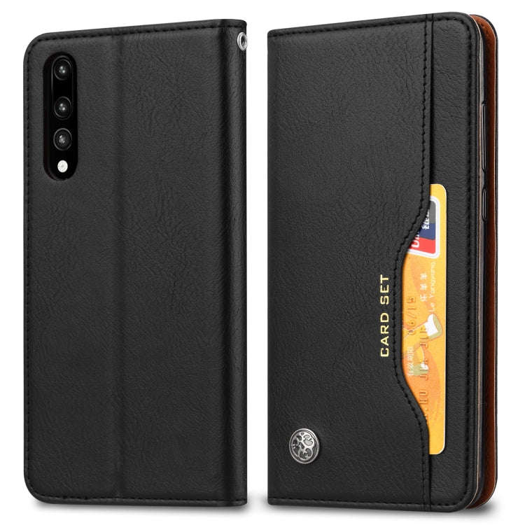 Knead Skin Texture Horizontal Flip Leather Case for Huawei P20, with Photo Frame & Holder & Card ...