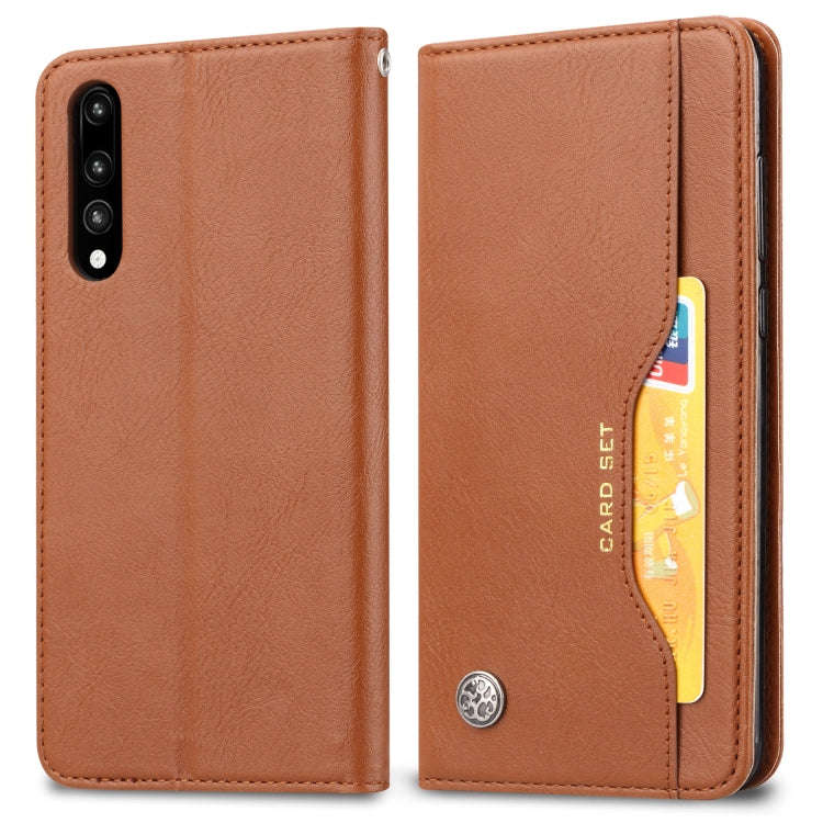 Knead Skin Texture Horizontal Flip Leather Case for Huawei P20, with Photo Frame & Holder & Card ...
