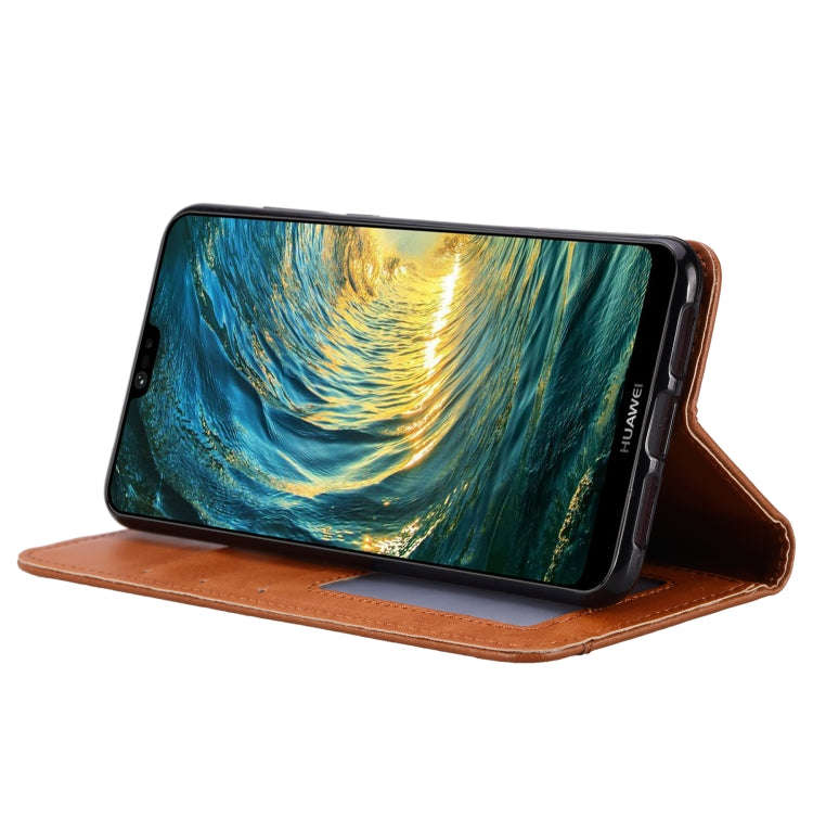 Knead Skin Texture Horizontal Flip Leather Case for Huawei P20, with Photo Frame & Holder & Card ...