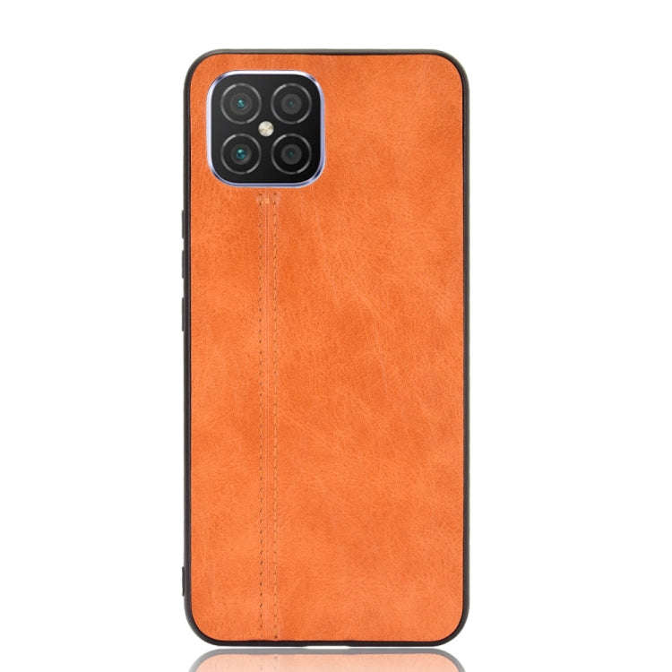 For Huawei nova 8 SE Shockproof Sewing Cow Pattern Skin PC + PU + TPU Case(Orange)