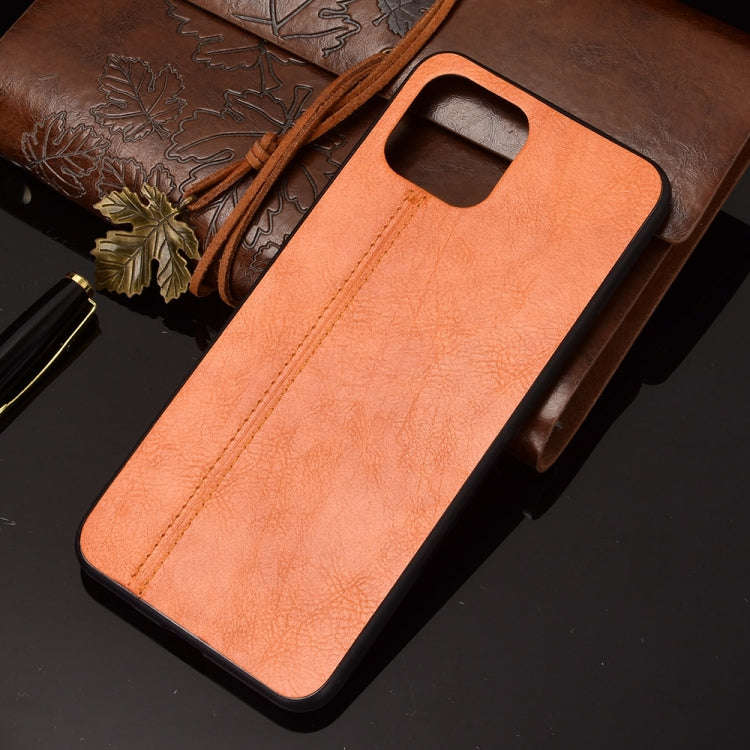 For Huawei nova 8 SE Shockproof Sewing Cow Pattern Skin PC + PU + TPU Case(Orange)