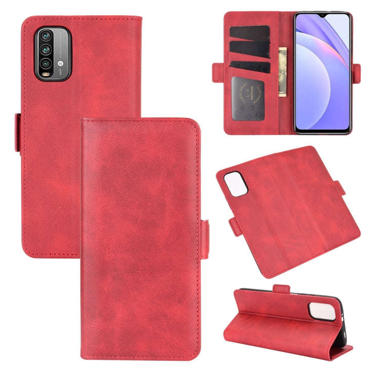 For Xiaomi Redmi Note 9 4G Dual-side Magnetic Buckle Horizontal Flip Leather Case with Holder & C...