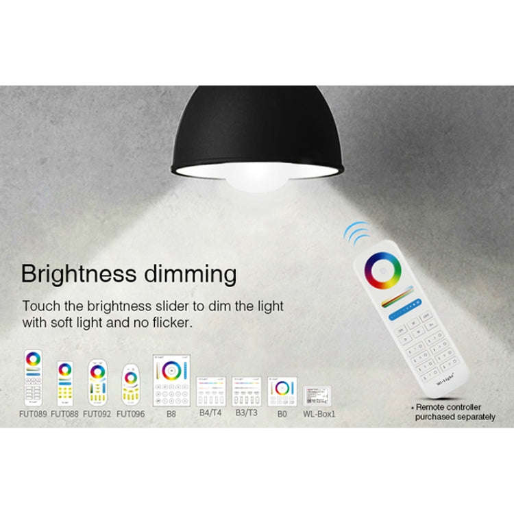 FUT012 E27 9W RGB + CCT LED Bulb Light 100V-240V Full Color Remote Control Smart Bulb WiFi 2.4G W...