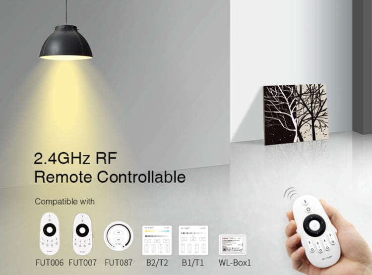 FUT019 9W Dual White LED Bulb 2.4GHZ RF Controllable Wifi Enabled CCT Adjustable Brightness Dimmi...