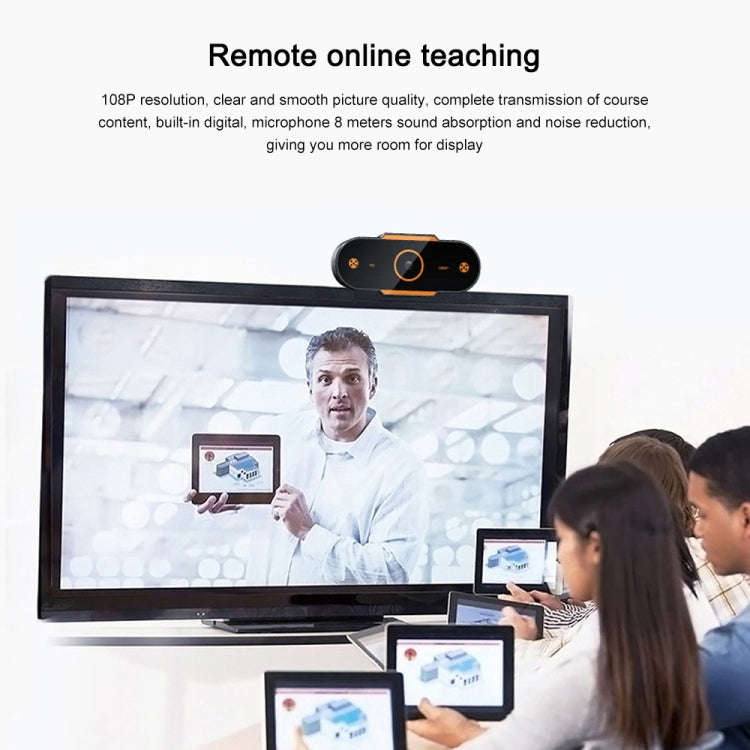312 1080P HD USB 2.0 PC Desktop Camera Webcam with Mic, Cable Length: about 1.3m, Configuration:R...