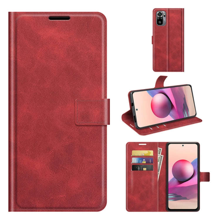 For Xiaomi Redmi Note 10 4G /Redmi Note 10S Retro Calf Pattern Buckle Horizontal Flip Leather Cas...