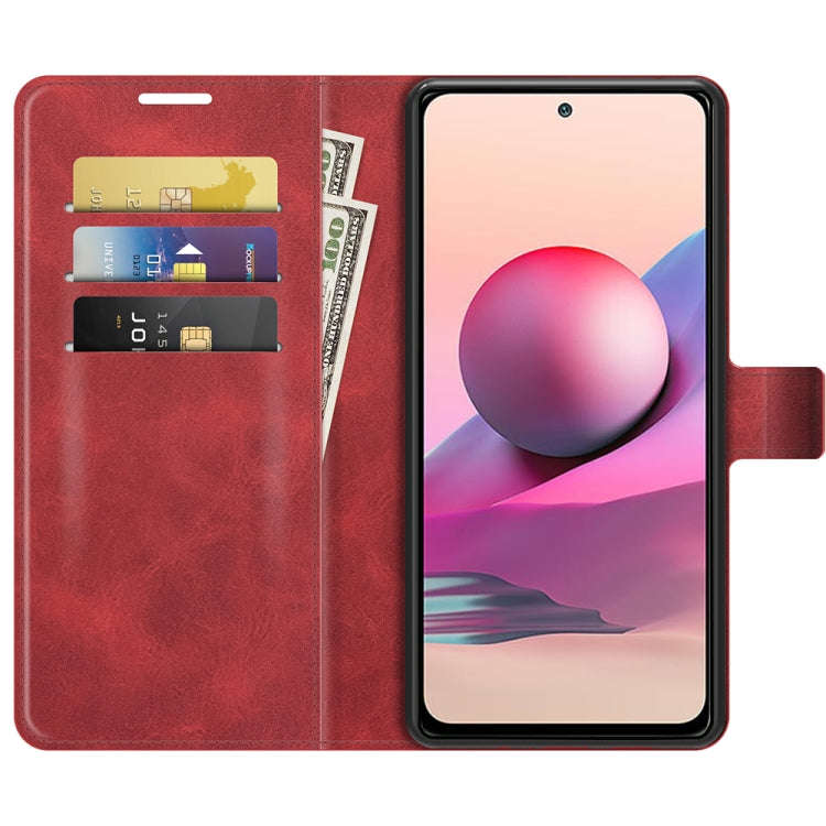 For Xiaomi Redmi Note 10 4G /Redmi Note 10S Retro Calf Pattern Buckle Horizontal Flip Leather Cas...