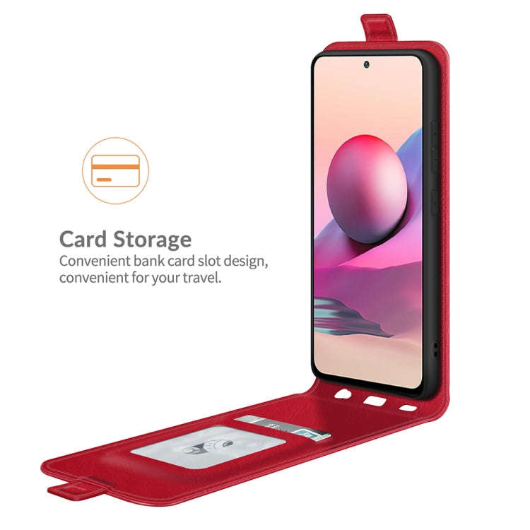 For Xiaomi Redmi Note 10S R64 Texture Single Vertical Flip Leather Protective Case with Card Slot...