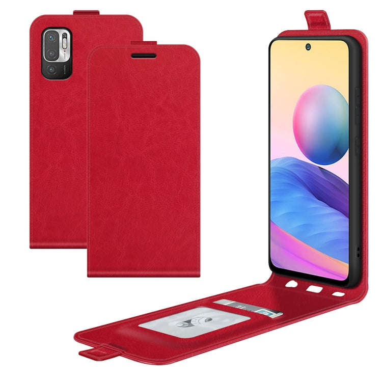 For Xiaomi Redmi Note 10 5G R64 Texture Single Vertical Flip Leather Protective Case with Card Sl...