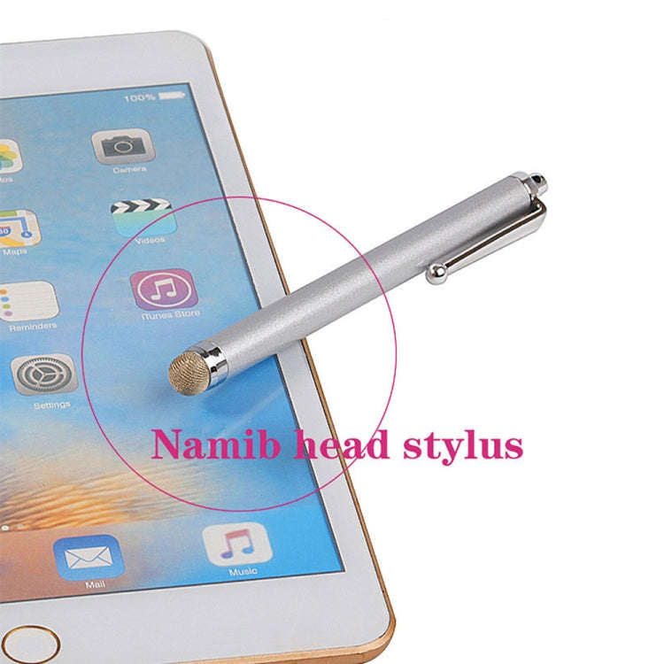 AT-19 Silver Fiber Pen Tip Stylus Capacitive Pen Mobile Phone Tablet Universal Touch Pen(Blue)