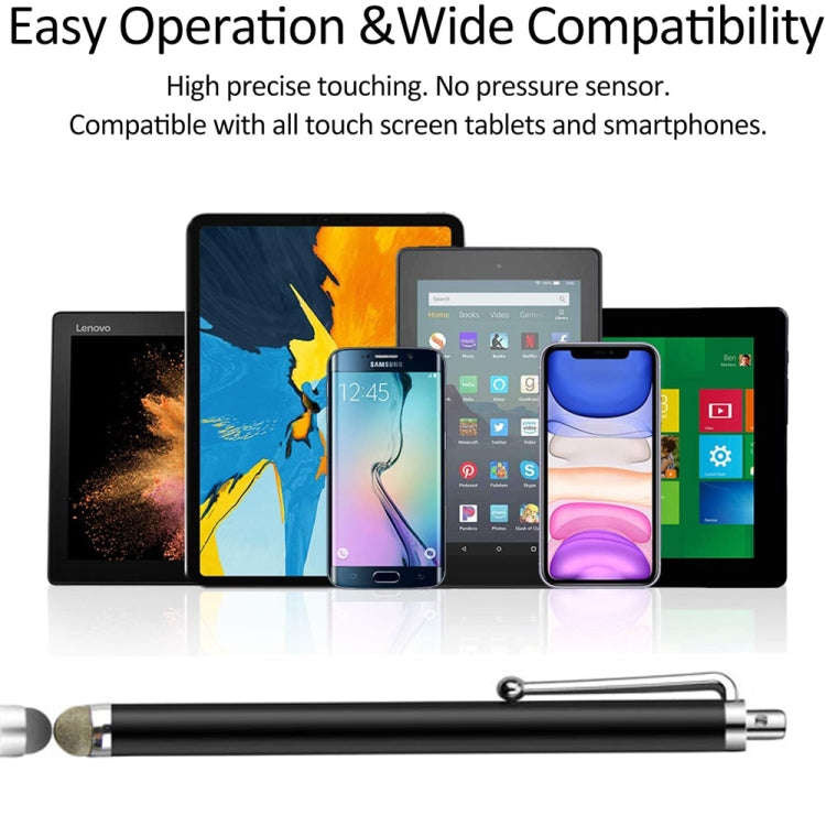 AT-19 Silver Fiber Pen Tip Stylus Capacitive Pen Mobile Phone Tablet Universal Touch Pen(Blue)
