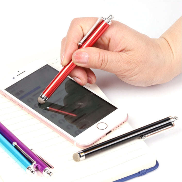 AT-19 Silver Fiber Pen Tip Stylus Capacitive Pen Mobile Phone Tablet Universal Touch Pen(Blue)