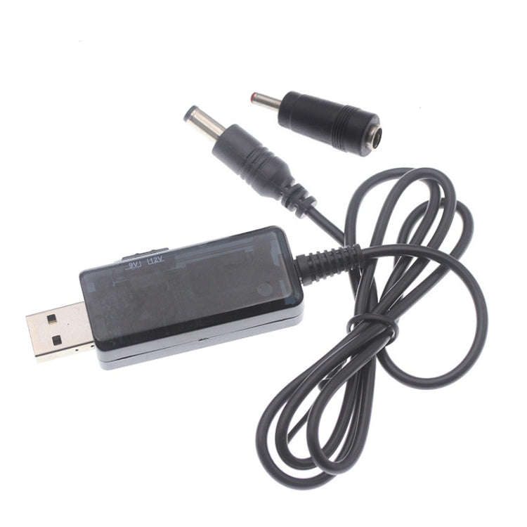 KWS-912V USB Boost Converter DC 5V to 9V / 12V Converter Cable + 3.5x1.35mm Plug Set